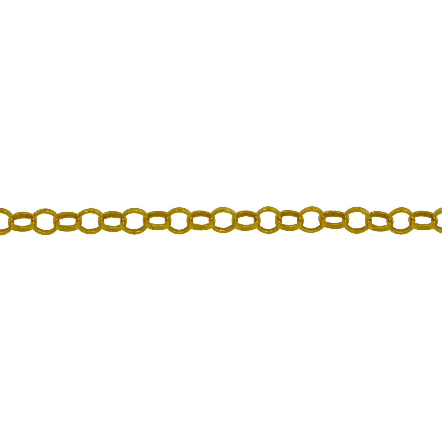 Chain by Foot. Sterling Silver - Gold Plated 2.70mm Width / Length Rolo Chain. Price per: 1 Foot.