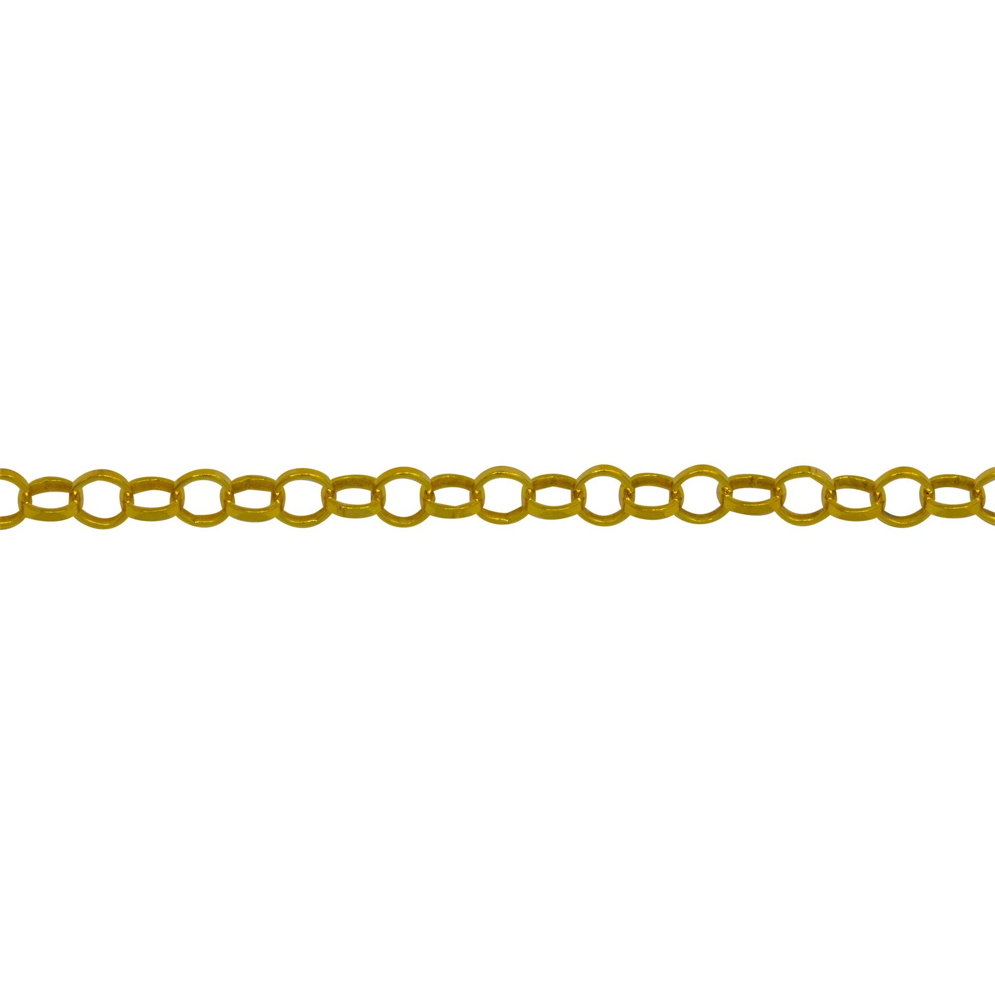 Chain by Foot. Sterling Silver - Gold Plated 2.70mm Width / Length Rolo Chain. Price per: 1 Foot.
