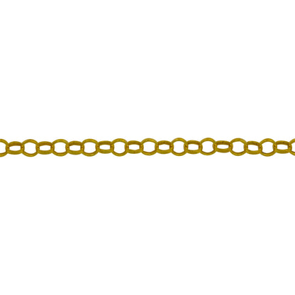 Chain by Foot. Sterling Silver - Gold Plated 2.70mm Width / Length Rolo Chain. Price per: 1 Foot.
