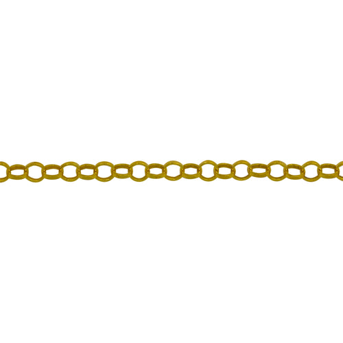 Chain by Foot. Sterling Silver - Gold Plated 2.70mm Width / Length Rolo Chain. Price per: 1 Foot.