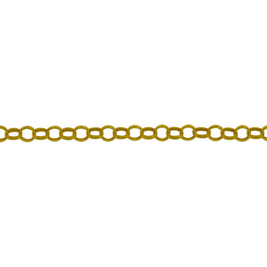 Chain by Foot. Sterling Silver - Gold Plated 2.70mm Width / Length Rolo Chain. Price per: 1 Foot.