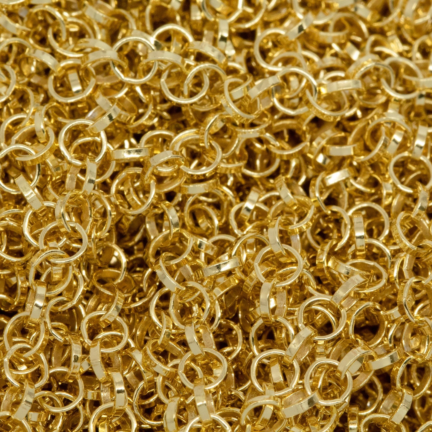 Sterling Silver - Gold Plated 2.70mm Width / Length Rolo Chain. Price per: 1 Foot.