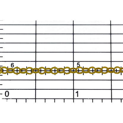Sterling Silver - Gold Plated 2.70mm Width / Length Rolo Chain. Price per: 1 Foot.