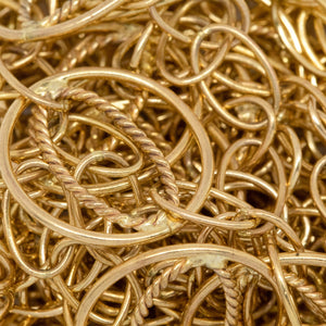 14kt Gold Filled 5.5mm Width by 8.0mm Length Smooth Oval Link Cable Chain with 16.0mm Width / Length Evil Eye Circle Link and 9.0mm Width by 14.0mm Length Twisted Oval soldered inside the Circle, Fancy Chain. Price per: 1 Foot.