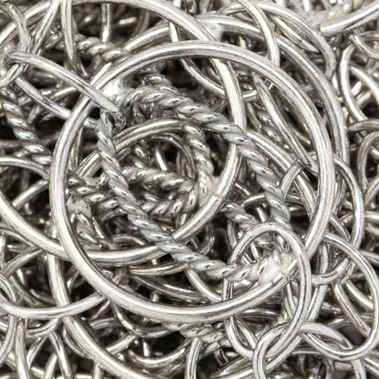 Sterling Silver Oxidized 5.5mm Width by 8.0mm Length Smooth Cable Chain With 16.0mm Width / Length Evil Eye Circle Link and 9.0mm Width by 14.0mm Length Twisted Oval Link Soldered Inside The Evil Eye Circle Link, Fancy Chain. Price per: 1 Foot.