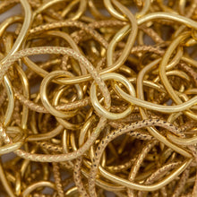 Load image into Gallery viewer, 14kt Gold Filled 12.5mm Smooth and Textured Hexagon Links Connected to 5.0mm Circle Link, Fancy Chain. Price per: 1 Inch.
