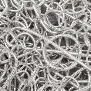 Sterling Silver Fifteen of 5.9mm by 7.8mm Smooth Oval Cable Chain Links Connected With 10.9mm by 33.6mm Figure 8 Link, Fancy Chain. Price per: 1 Foot.