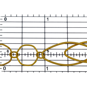 14kt Gold Filled Two 14.0mm Width by 30.0mm Length Smooth Marquise Link Overlapping Followed By 13.0mm Smooth And Textured Hexagon Links Connected By 5.0mm Smooth Circle Links, Fancy Chain. Price per: 1 Foot.