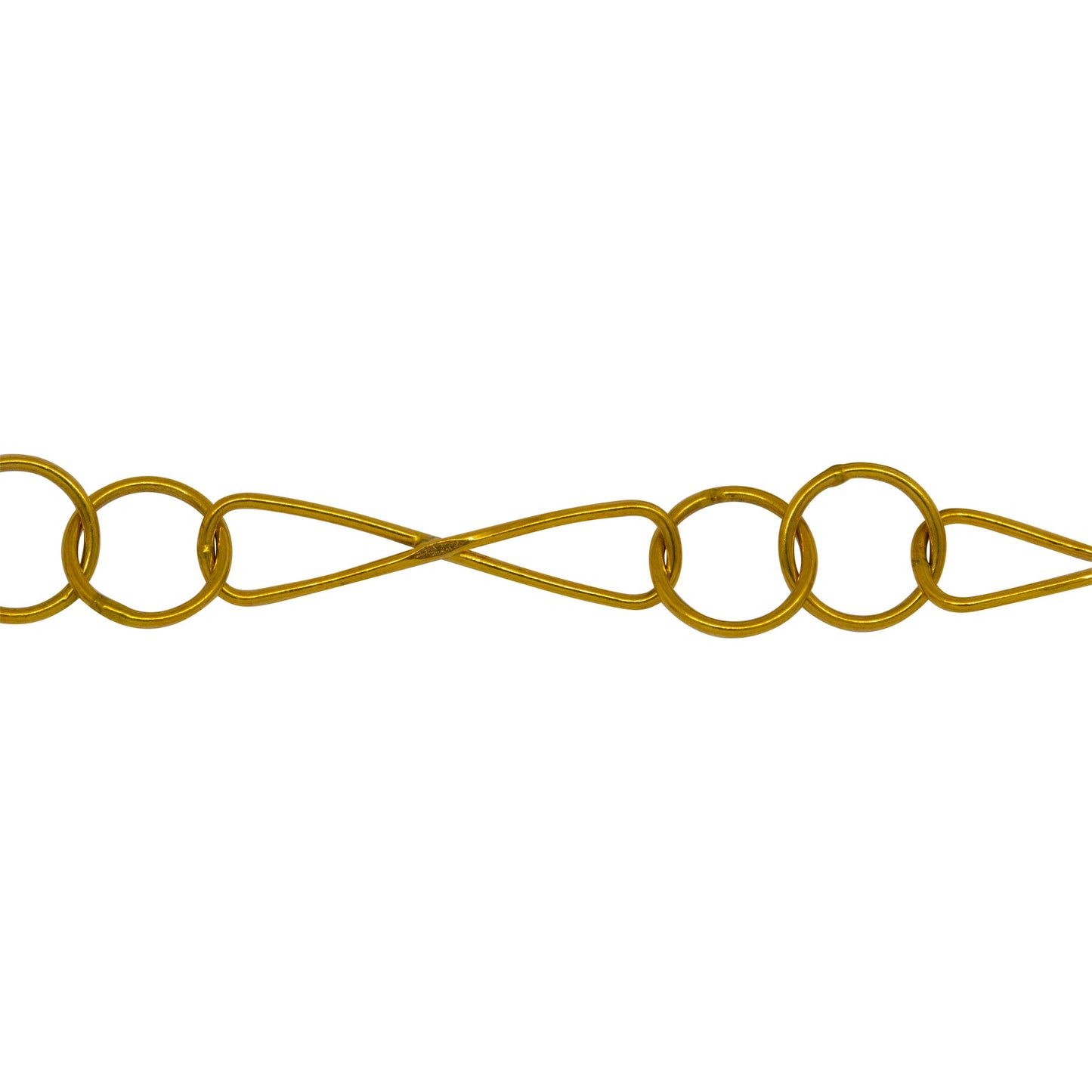 Chain by Foot. 14kt Gold Filled 6.0mm Width by 23.4mm Length Smooth Figure 8 Link Followed By Two of 7.8mm Smooth Circle Links, Figure 8 Chain. Price per: 1 Foot.
