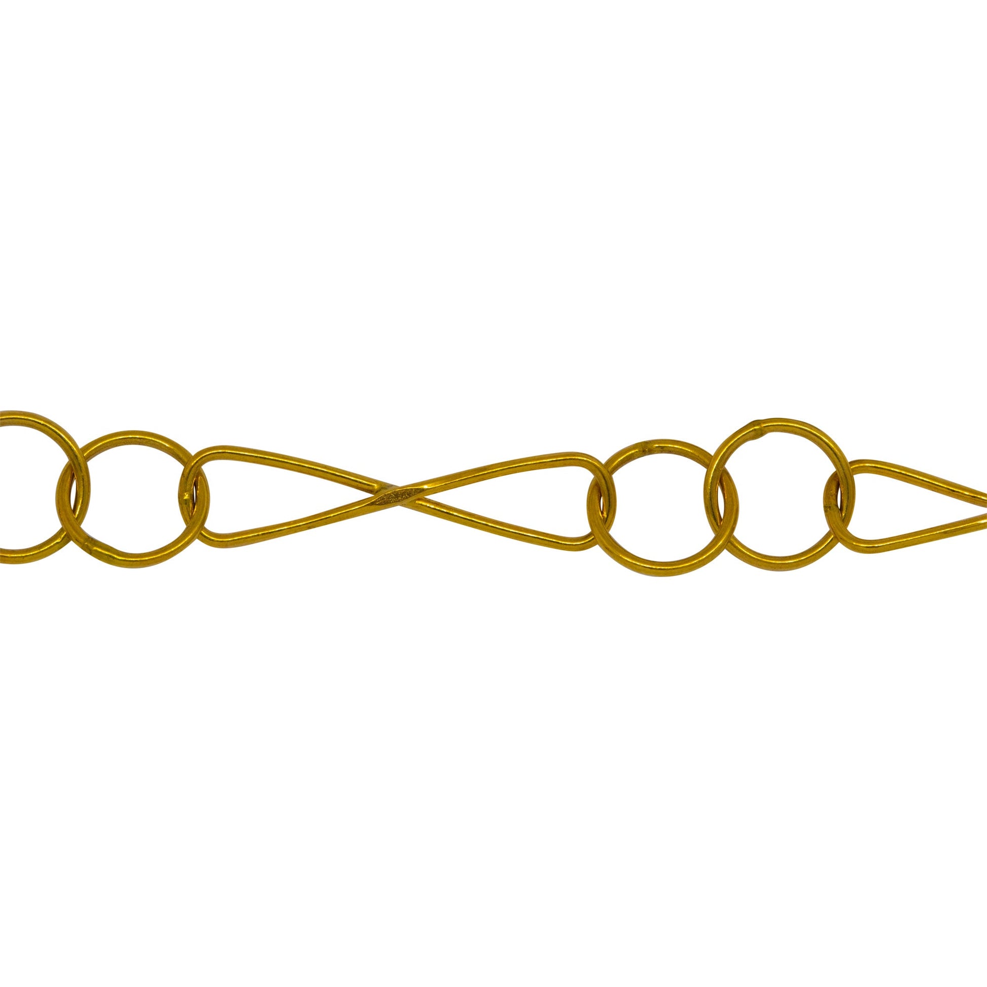 Chain by Foot. 14kt Gold Filled 6.0mm Width by 23.4mm Length Smooth Figure 8 Link Followed By Two of 7.8mm Smooth Circle Links, Figure 8 Chain. Price per: 1 Foot.