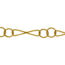 Load image into Gallery viewer, Chain by Foot. 14kt Gold Filled 6.0mm Width by 23.4mm Length Smooth Figure 8 Link Followed By Two of 7.8mm Smooth Circle Links, Figure 8 Chain. Price per: 1 Foot.
