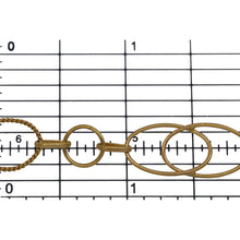 Load image into Gallery viewer, 14kt Gold Filled Two of 11.0mm Width by 16.0mm Length Ovals Overlapping And Soldered together Followed By 8.0mm Smooth Circle Link And 11.0mm Twisted Circle Link Connected With Two Oval Links, Fancy Chain. Price per: 1 Foot.
