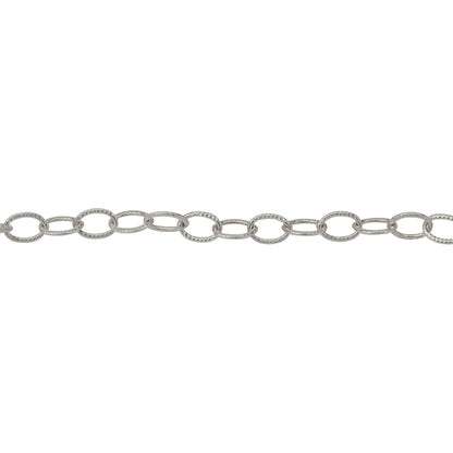 Chain by Foot. Sterling Silver 2.7mm width by 4.0mm length, Twisted Cable Chain. Price per: 1 Foot.