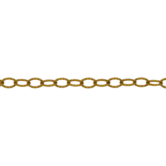 Chain by Foot. 14kt Gold Filled 2.7mm width by 4.0mm length, Twisted Cable Chain. Price per: 1 Foot.