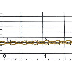 14kt Gold Filled 2.7mm width by 4.0mm length, Twisted Cable Chain. Price per: 1 Foot.