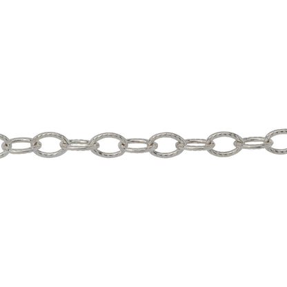 Chain by Foot. Sterling Silver 3.7mm Width by 5.6mm Length, Corrugated Cable Chain. Price per: 1 Foot.