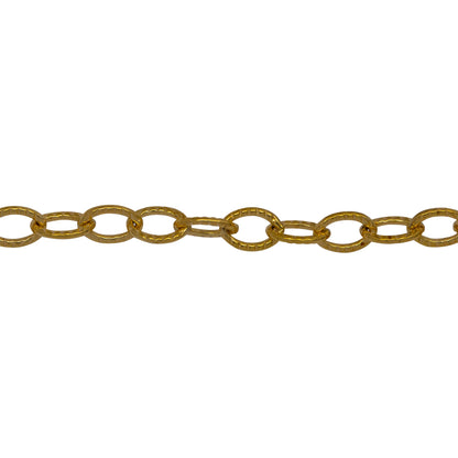 Chain by Foot. 14kt Gold Filled 3.7mm Width by 5.6mm Length, Corrugated Cable Chain. Price per: 1 Foot.