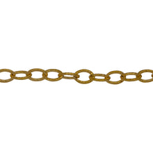 Load image into Gallery viewer, Chain by Foot. 14kt Gold Filled 3.7mm Width by 5.6mm Length, Corrugated Cable Chain. Price per: 1 Foot.
