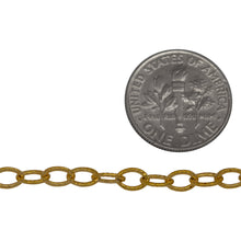 Load image into Gallery viewer, 14kt Gold Filled 3.7mm Width by 5.6mm Length, Corrugated Cable Chain. Price per: 1 Foot.
