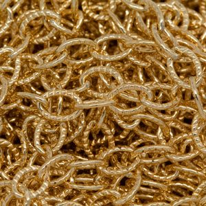 14kt Gold Filled 3.7mm Width by 5.6mm Length, Corrugated Cable Chain. Price per: 1 Foot.