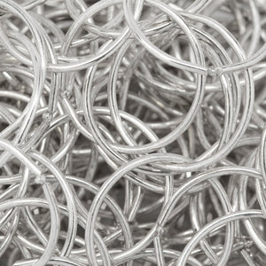 Sterling Silver 17.0mm Width / Length, Smooth Circle Chain. Price per: 1 Foot.