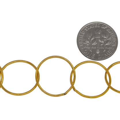 14kt Gold Filled 17.0mm Width / Length, Smooth Circle Chain. Price per: 1 Foot.