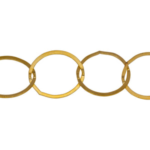 Chain by Foot. 14kt Gold Filled 17.5mm Width / Length, Flat Circle Chain. Price per: 1 Foot.