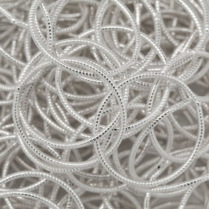 Sterling Silver 17.0mm Width / Length, Twisted Circle Chain. Price per: 1 Foot.