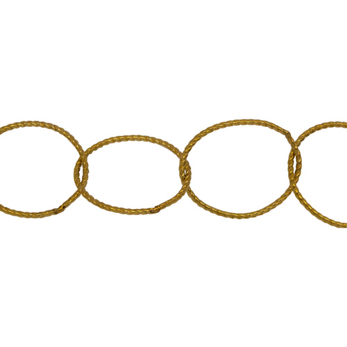 Chain by Foot. 14kt Gold Filled 17.0mm Width / Length, Twisted Circle Chain. Price per: 1 Foot.