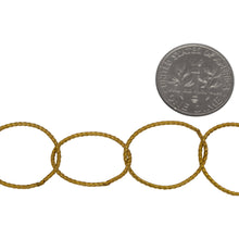 Load image into Gallery viewer, 14kt Gold Filled 17.0mm Width / Length, Twisted Circle Chain. Price per: 1 Foot.
