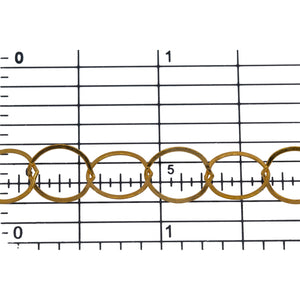 14kt Gold Filled 9.5mm Width / Length, Flat Circle Chain. Price per: 1 Foot.