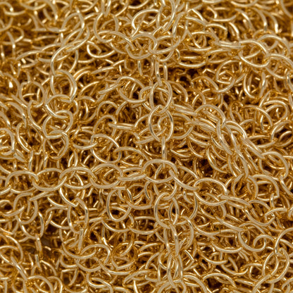 14kt Gold Filled 2.8mm Width by 4.0mm Length, Smooth Cable Chain. Price per: 1 Foot.