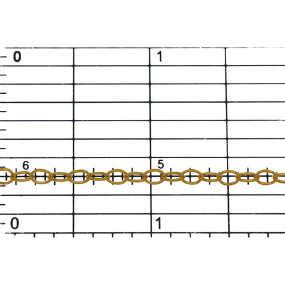 14kt Gold Filled 2.8mm Width by 4.0mm Length, Smooth Cable Chain. Price per: 1 Foot.
