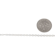 Load image into Gallery viewer, Sterling Silver 2.0mm Width by 2.4mm Length, Flat Cable Chain. Price per: 1 Foot.
