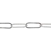 Load image into Gallery viewer, Chain by Foot. Sterling Silver 5.3mm Width by 15.8mm Length, Flat Elongated Cable Chain. Price per: 1 Foot.
