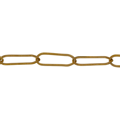 Chain by Foot. 14kt Gold Filled 5.3mm Width by 15.8mm Length, Flat Elongated Cable Chain. Price per: 1 Foot.