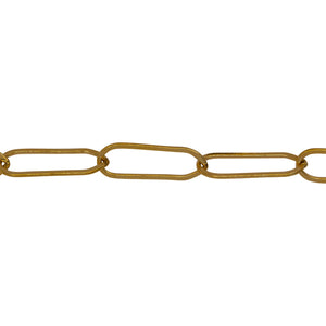 Chain by Foot. 14kt Gold Filled 5.3mm Width by 15.8mm Length, Flat Elongated Cable Chain. Price per: 1 Foot.