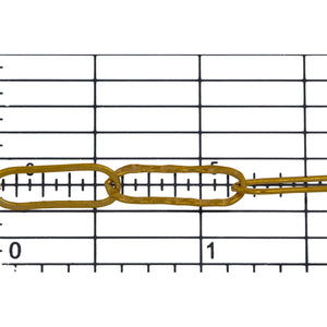 14kt Gold Filled 5.7mm Width by 15.5mm Length, Flat And Hammered Elongated Cable Chain. Price per: 1 Foot.