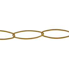 Load image into Gallery viewer, Chain by Foot. 14kt Gold Filled 5.4mm Width by 18.0mm Length, Corrugated Paper Clip Cable Chain. Price per: 1 Foot.
