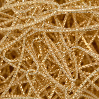 14kt Gold Filled 5.4mm Width by 18.0mm Length, Corrugated Paper Clip Cable Chain. Price per: 1 Foot.