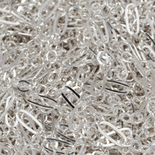 Load image into Gallery viewer, Sterling Silver One of 1.8mm Width by 5.0mm Length Flat Elogated Link connected to Three of 1.8mm Width by 2.0mm Length Oval Links with Middle Link being Flat Oval Link, Long and Short Chain. Price per: 1 Foot.
