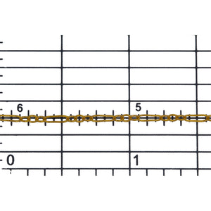 14kt Gold Filled One of 1.7mm Width by 4.7mm Length, Elongated Link connected to Three of 1.7mm Width by 2.0mm Length Oval Links, Long and Short Chain. Price per: 1 Foot.