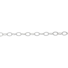 Load image into Gallery viewer, Chain by Foot. Sterling Silver 2.80mm Width by 4.20mm Length, Flat Cable Chain. Price per: 1 Foot.

