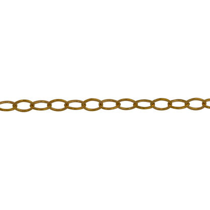 Chain by Foot. 14kt Gold Filled 2.80mm Width by 4.20mm Length, Flat Cable Chain. Price per: 1 Foot.
