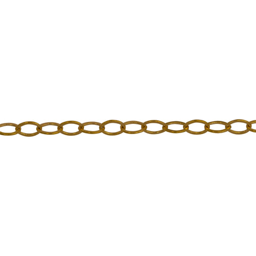 Chain by Foot. 14kt Gold Filled 2.80mm Width by 4.20mm Length, Flat Cable Chain. Price per: 1 Foot.