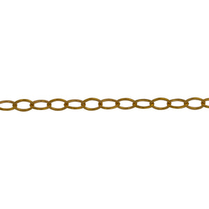Chain by Foot. 14kt Gold Filled 2.80mm Width by 4.20mm Length, Flat Cable Chain. Price per: 1 Foot.