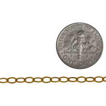 Load image into Gallery viewer, 14kt Gold Filled 2.80mm Width by 4.20mm Length, Flat Cable Chain. Price per: 1 Foot.
