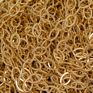 14kt Gold Filled 2.80mm Width by 4.20mm Length, Flat Cable Chain. Price per: 1 Foot.