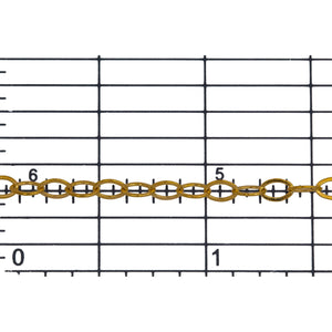 14kt Gold Filled 2.80mm Width by 4.20mm Length, Flat Cable Chain. Price per: 1 Foot.