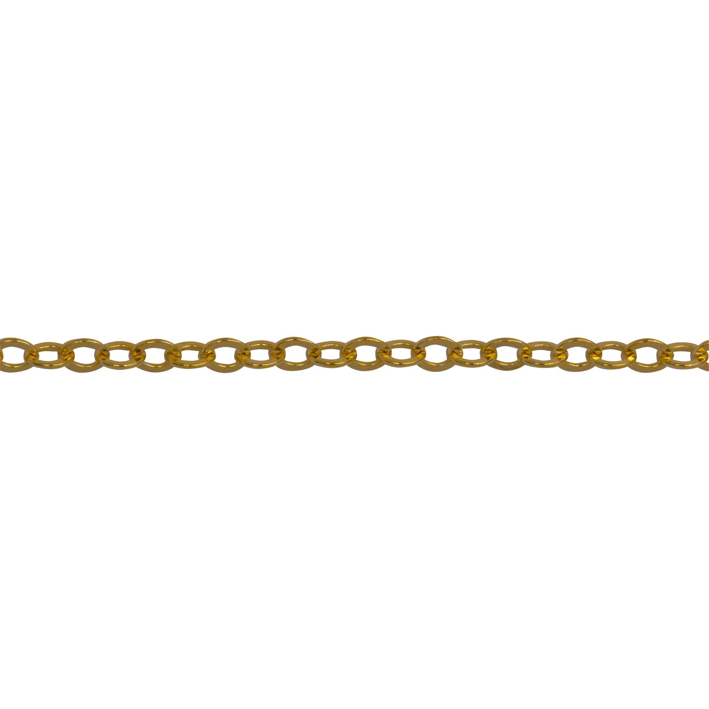Chain by Foot. 14kt Gold Filled 2.3mm Width by 2.8mm Length, Flat Cable Chain. Price per: 1 Foot.